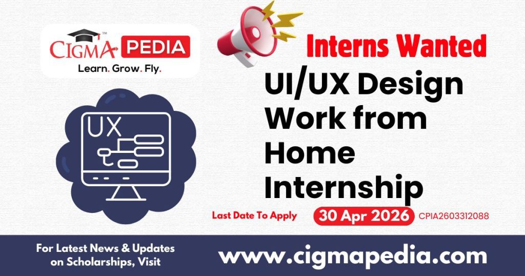 UI UX Design Work from Home Internship