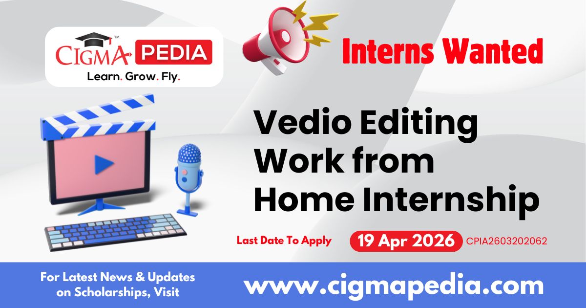 Vedio Editing Work from Home Internship
