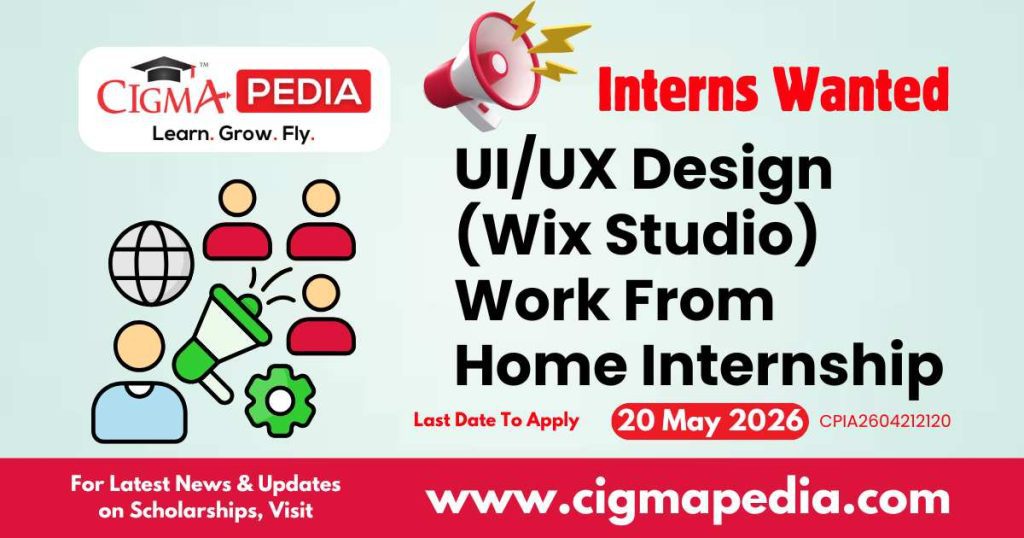 UI/UX Design (Wix Studio) Work From Home Internship
