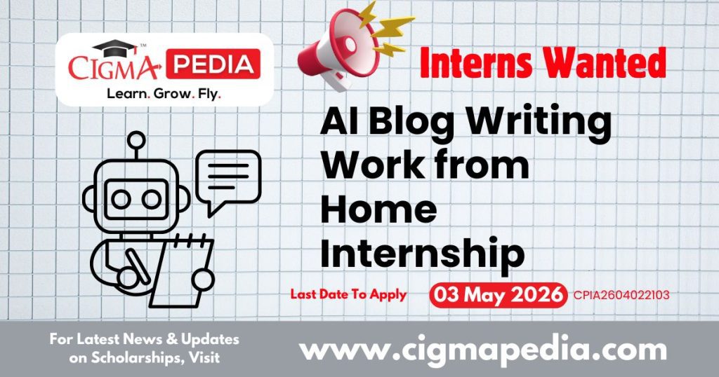 AI Blog Writing Work from Home Internship