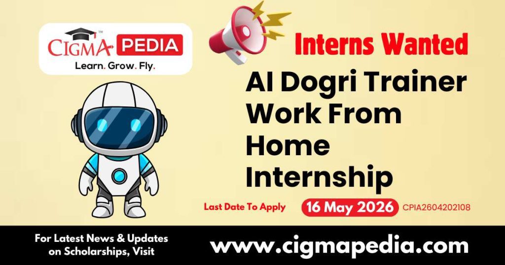 AI Dogri Trainer Work From Home Internship