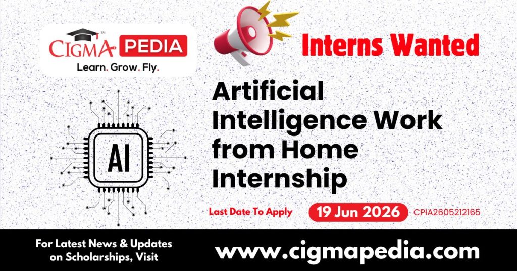 Artificial Intelligence Work from home internship