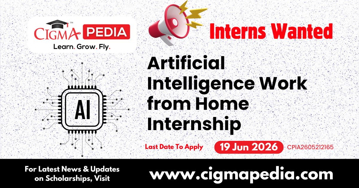 Artificial Intelligence Work from home internship