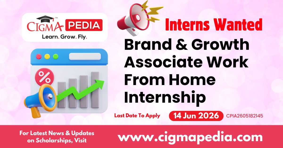 Brand & Growth Associate Work From Home Internship