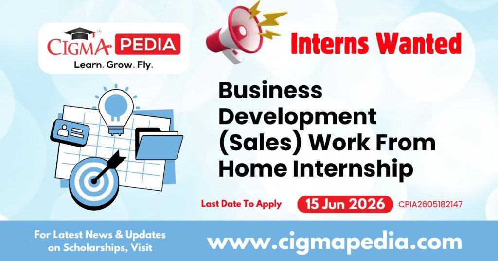 Business Development (Sales) Work From Home Internship