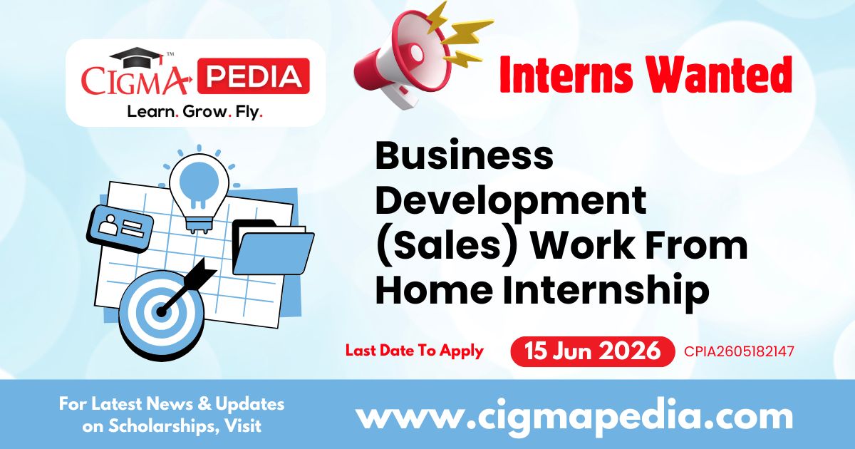 Business Development (Sales) Work From Home Internship