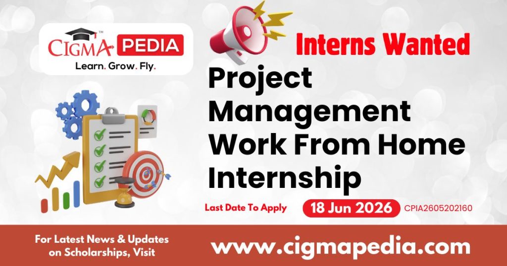 Project Management Work From Home Internship