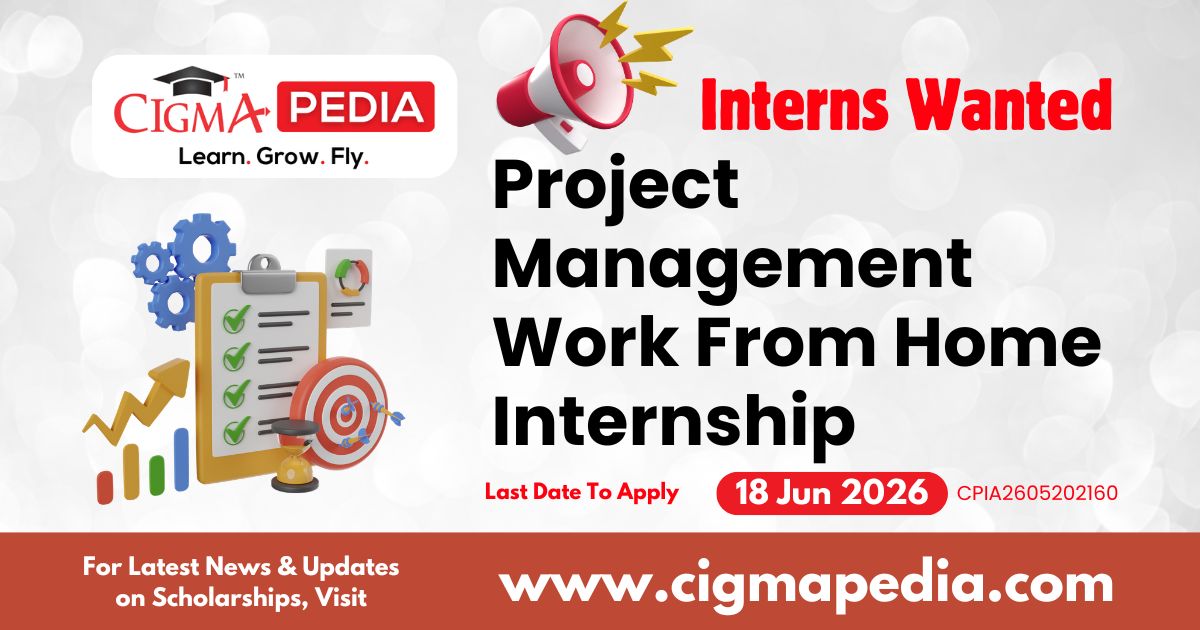 Project Management Work From Home Internship