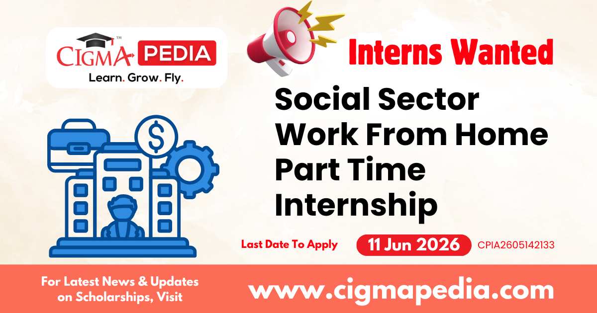 Social Sector Work From Home Part Time Internship