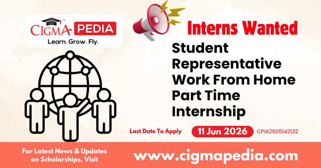 Student Representative Work From Home Part Time Internship