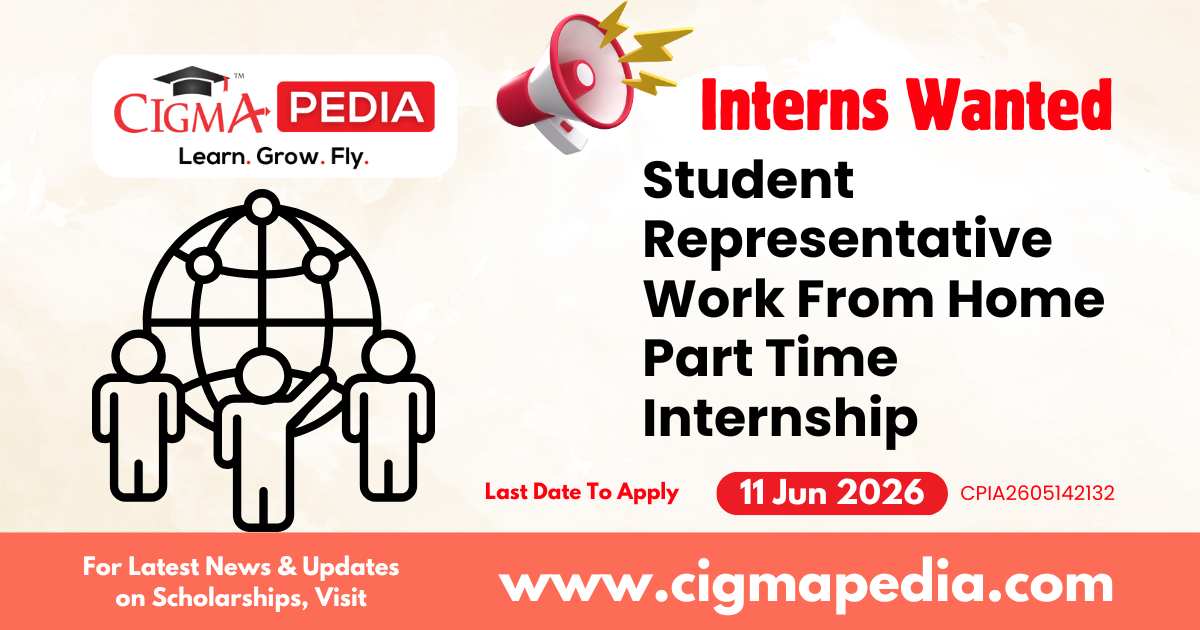 Student Representative Work From Home Part Time Internship