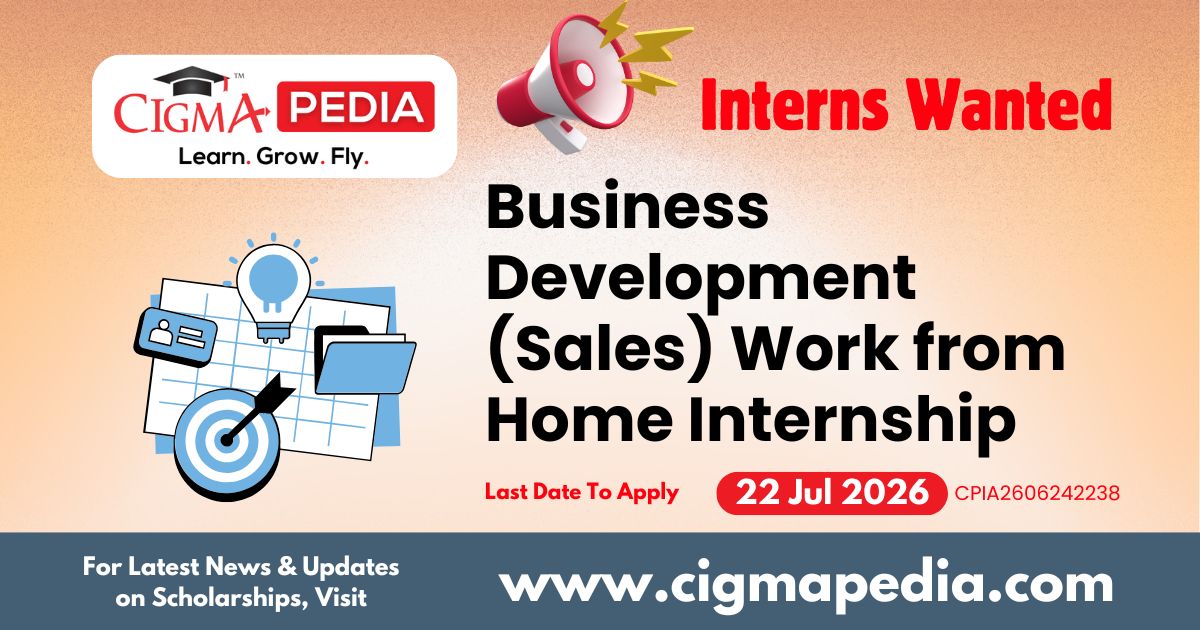 Business Development (Sales) Work From Home Internship