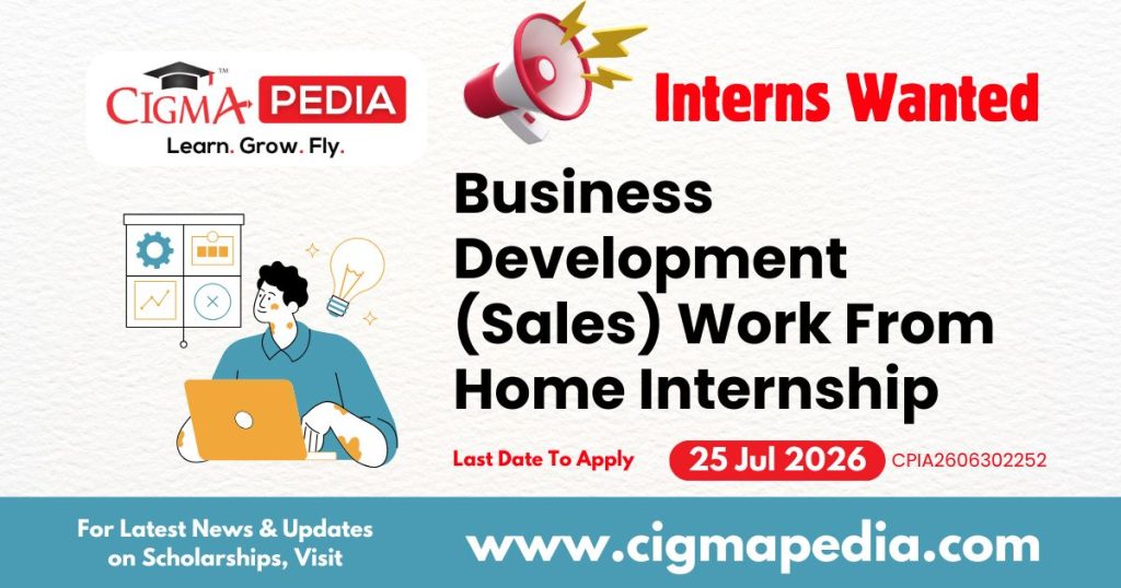 Business Development (Sales) Work From Home Internship