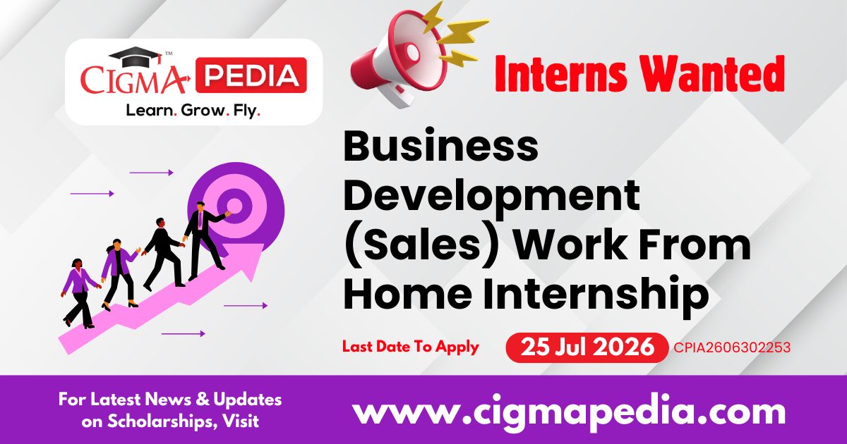Business Development (Sales) Work From Home Internship