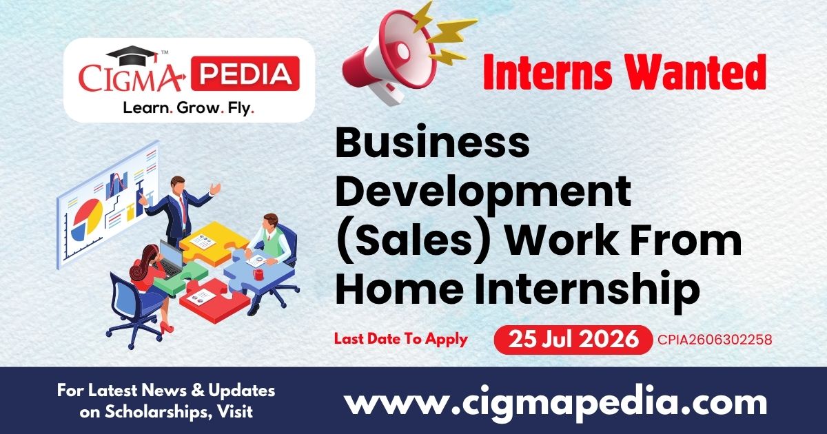 Business Development (Sales) Work From Home Internship