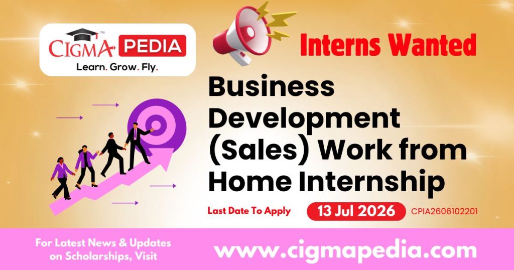 Business Development (Sales) Work From Home Internship