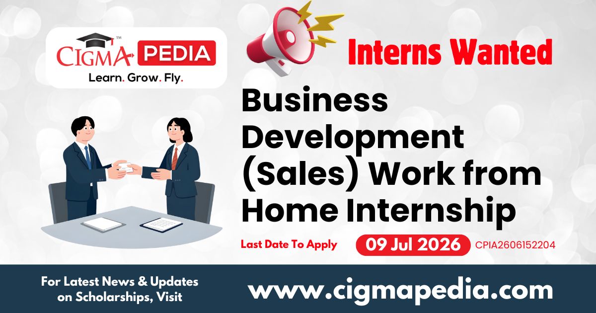 Business Development (Sales) Work from Home Internship