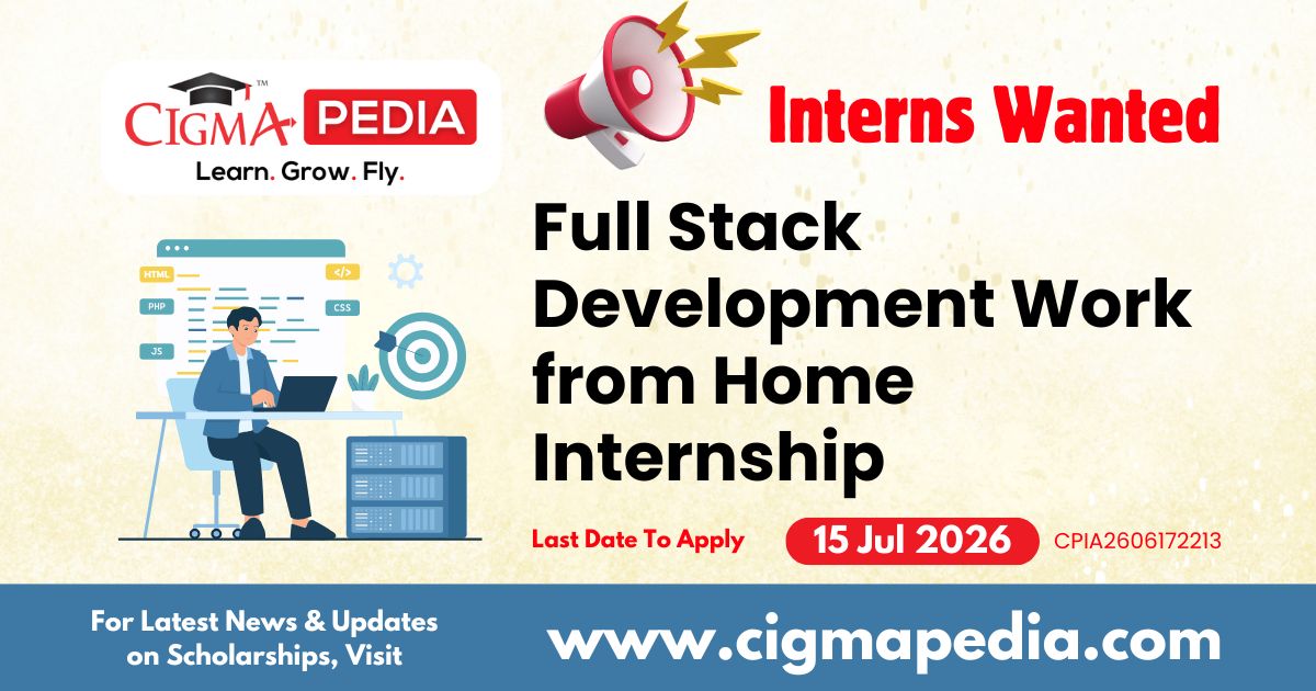 Full Stack Development Work from Home Internship