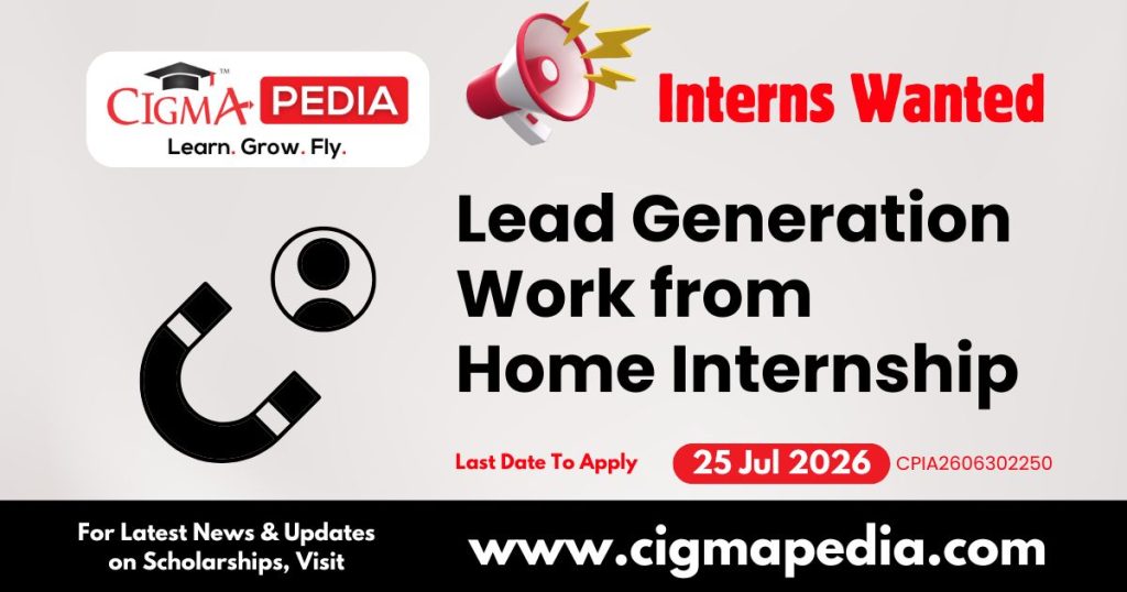 Lead Generation Work from Home Internship