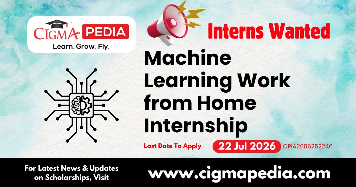 Machine Learning Work from Home Internship