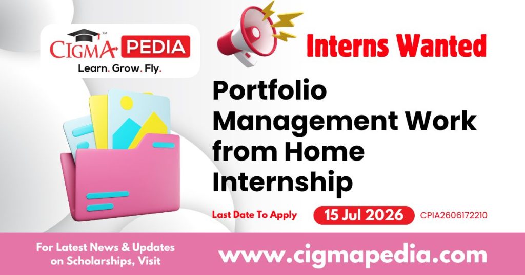 Portfolio Management Work from Home Internship