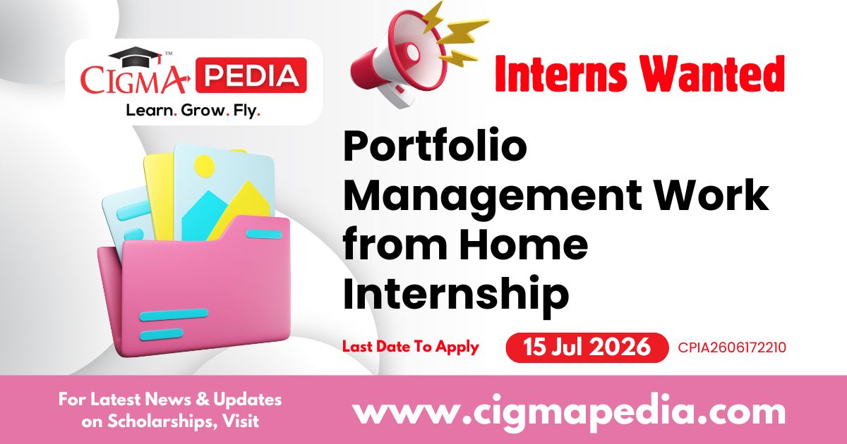 Portfolio Management Work from Home Internship