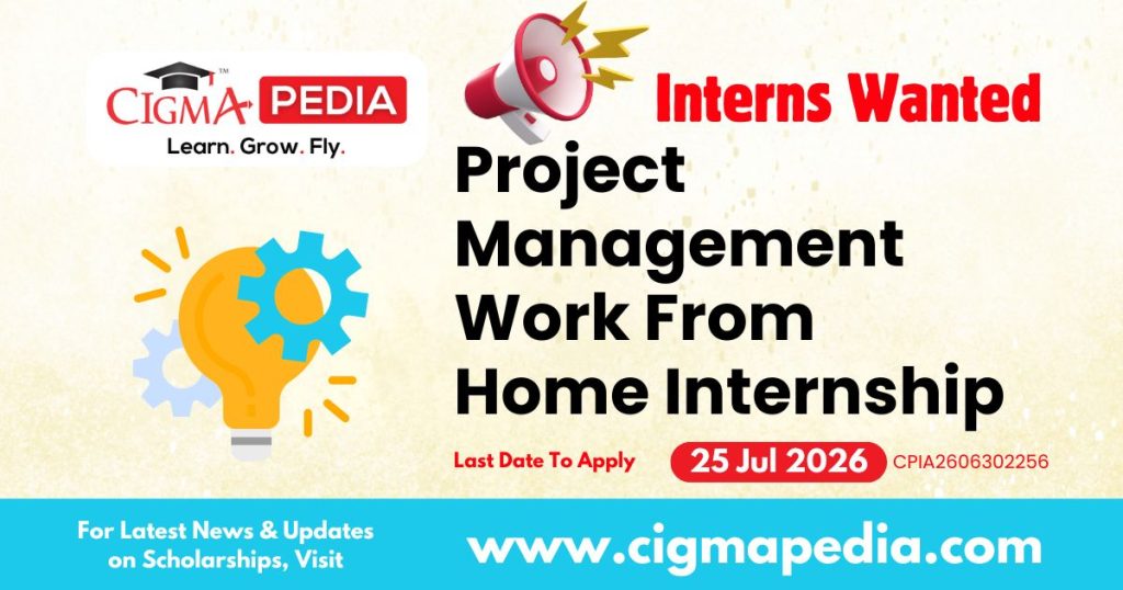 Project Management Work From Home Internship
