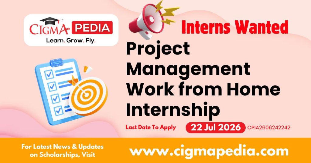 Project Management Work From Home Internship