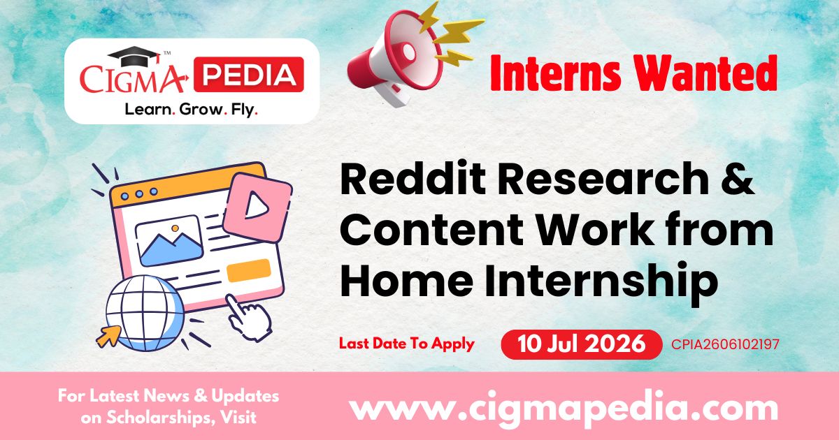 Reddit Research & Content Work from Home Internship