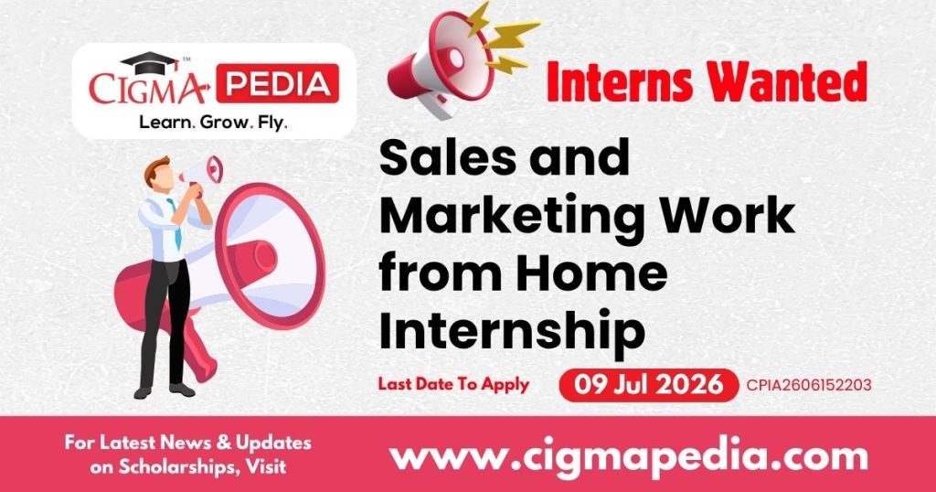 Sales and Marketing Work from Home Internship