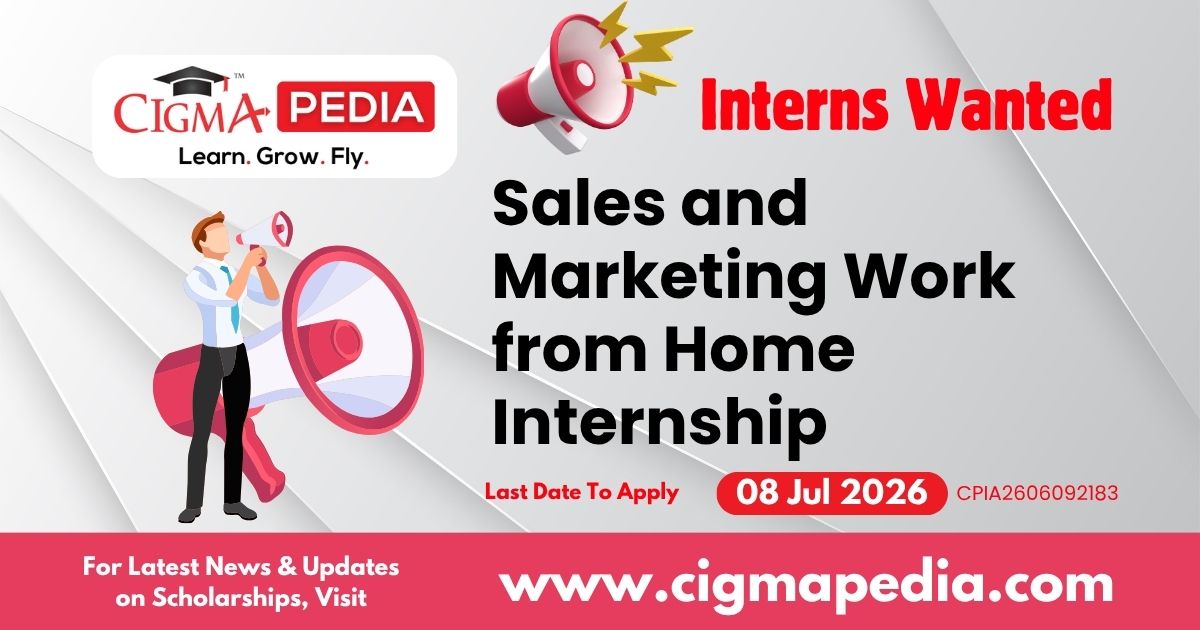 Sales and Marketing Work from Home Internship