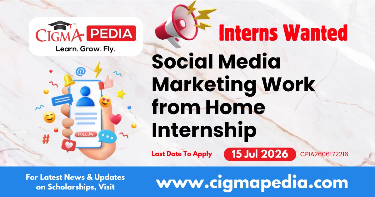 Social Media Marketing Work from Home Internship