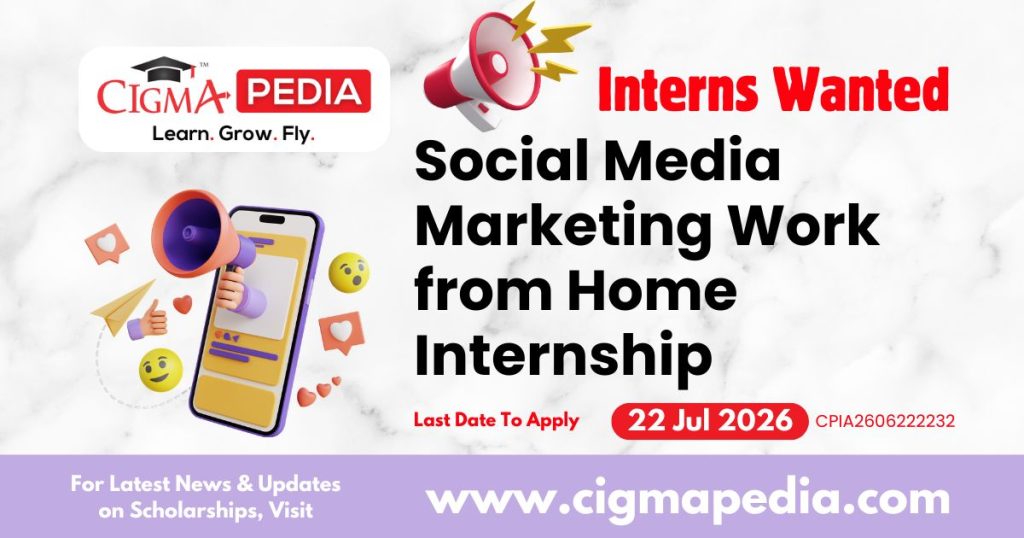 Social Media Marketing Work from Home Internship