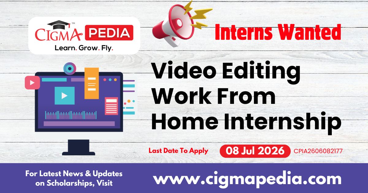 Video Editing Work From Home Internship