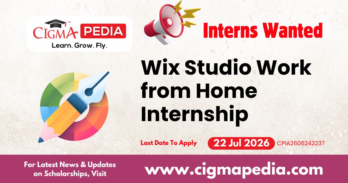 Wix Studio Work from Home Internship