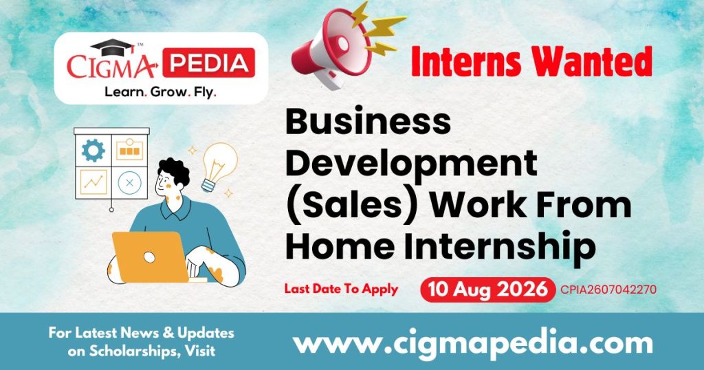 Business Development (Sales) Work From Home Internship