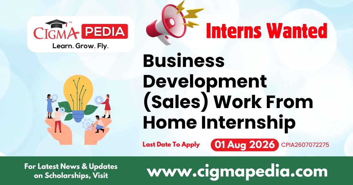 Business Development (Sales) Work From Home Internship