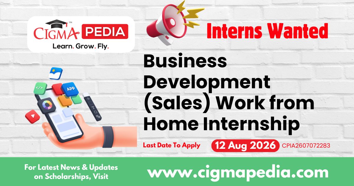 Business Development (Sales) Work From Home Internship