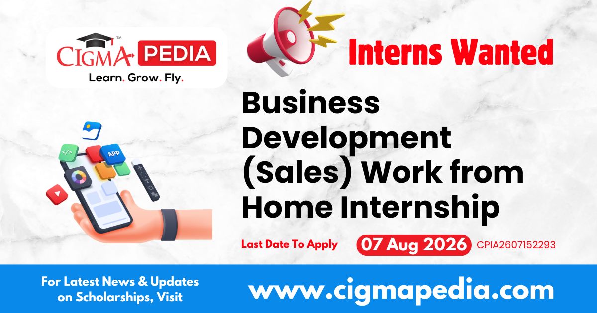 Business Development (Sales) Work From Home Internship