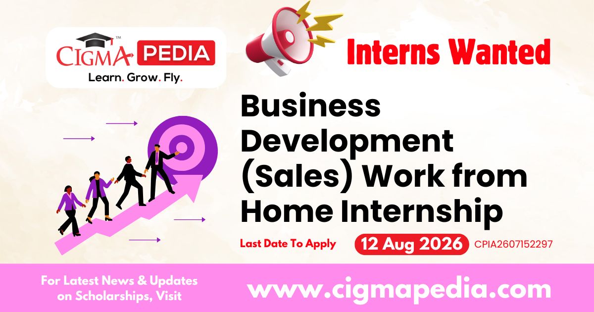 Business Development (Sales) Work From Home Internship