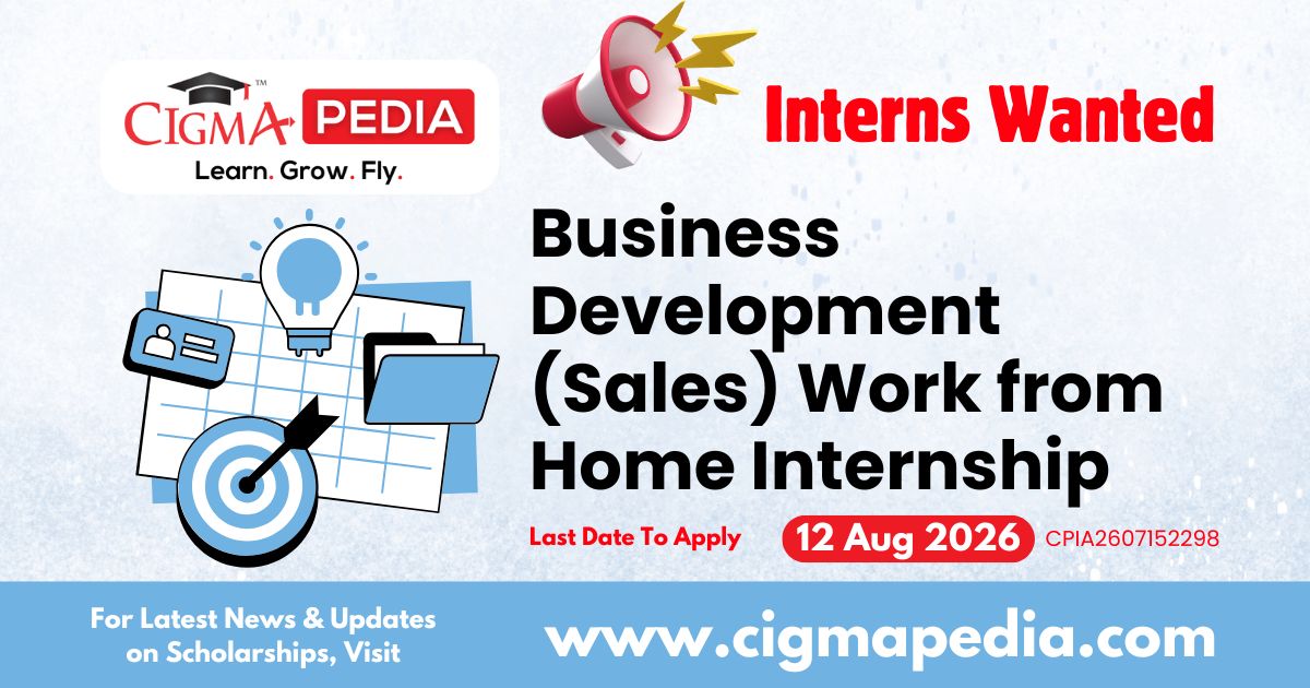 Business Development (Sales) Work From Home Internship