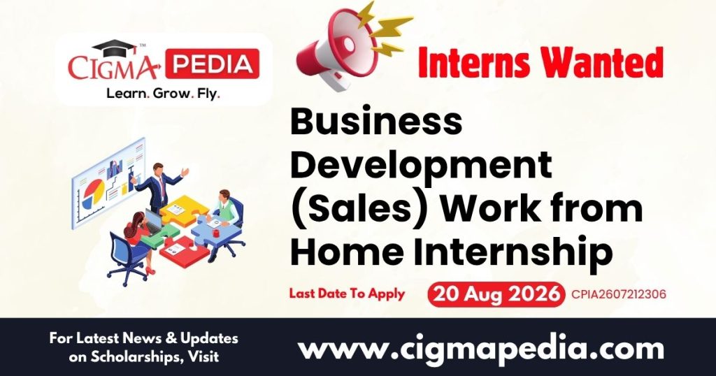 Business Development (Sales) Work From Home Internship
