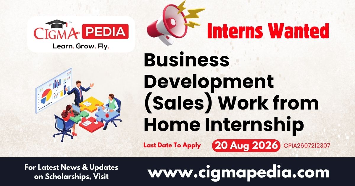 Business Development (Sales) Work From Home Internship