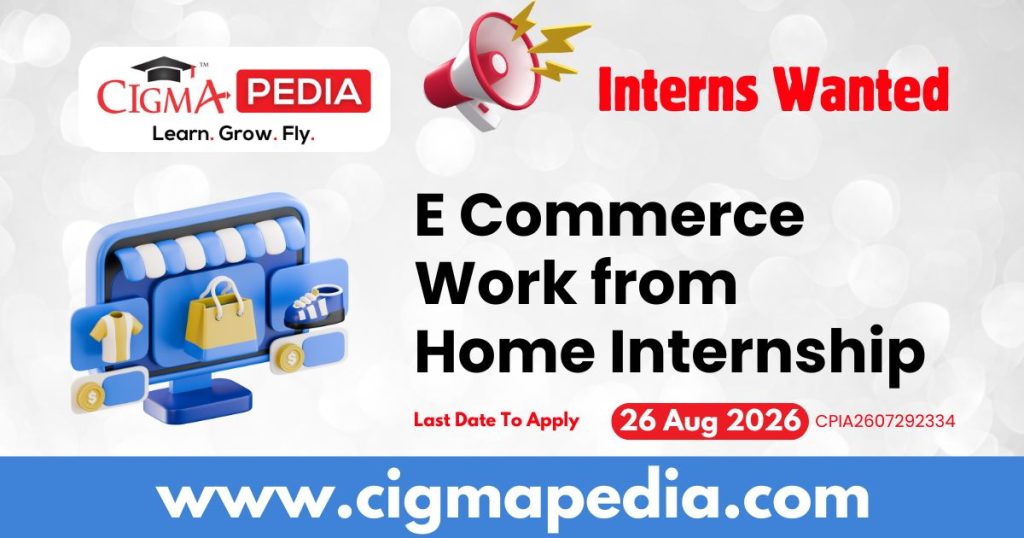 E Commerce Work from Home Internship