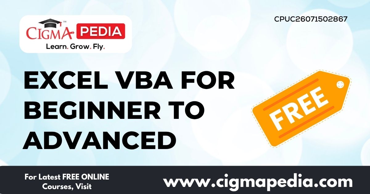 Excel VBA for Beginner to Advanced