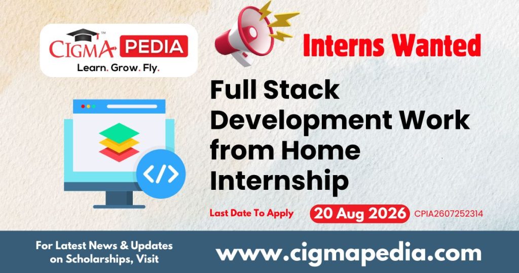 Full Stack Development Work from Home Internship