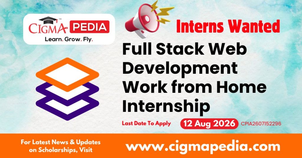 Full Stack Web Development Work from Home Internship