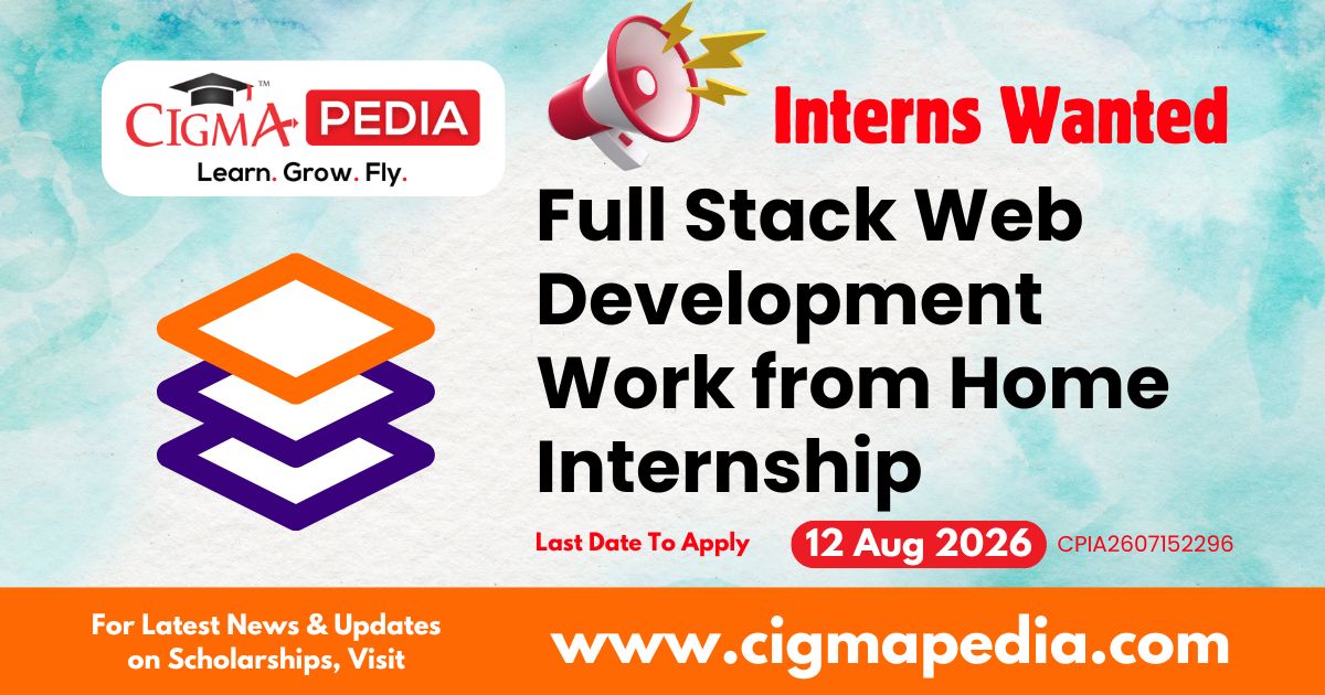 Full Stack Web Development Work from Home Internship