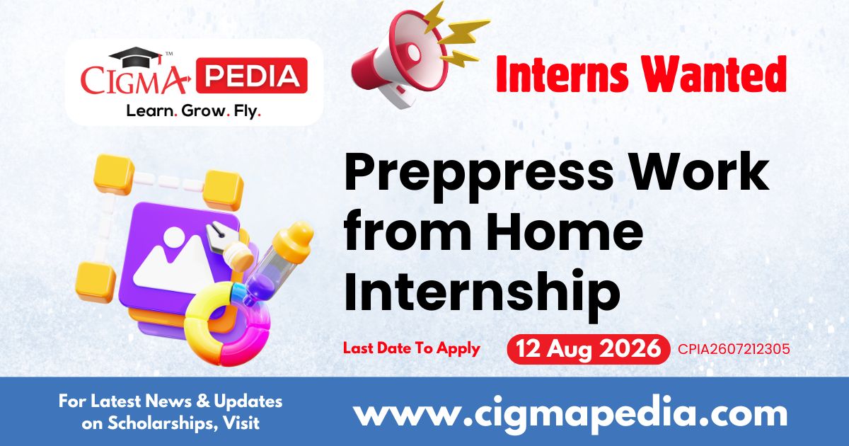 Preppress Work from Home Internship