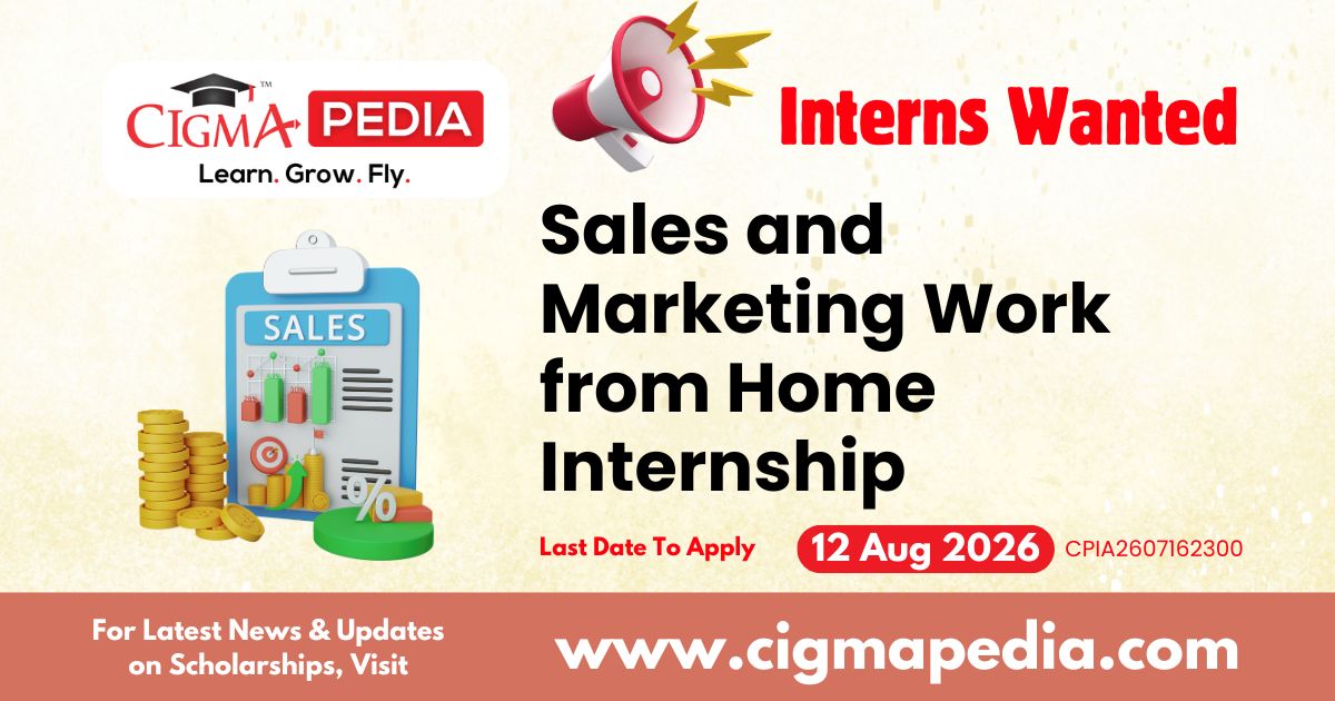 Sales and Marketing Work from Home Internship